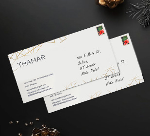 Individuell bedruckte Umschläge mit hochwertigem Design für professionellen Auftritt